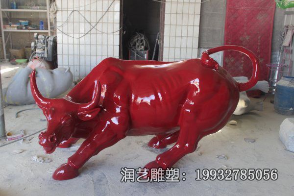 酒店玻璃钢牛动物雕塑 酒店玻璃钢牛动物雕塑