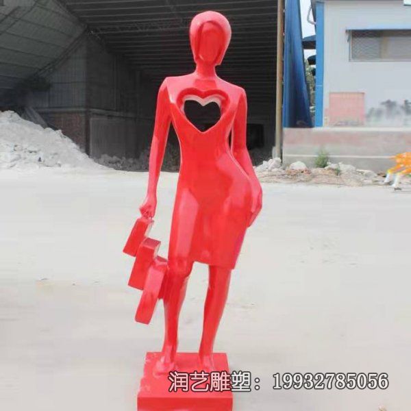城市玻璃钢抽象时尚人物雕塑 城市玻璃钢抽象时尚人物雕塑