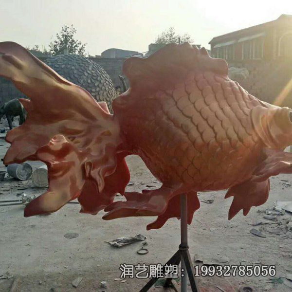 景区玻璃钢鱼动物雕塑 景区玻璃钢鱼动物雕塑