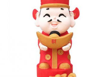 酒店玻璃钢财神卡通雕塑