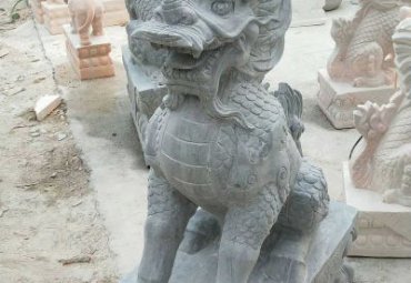 医院立式麒麟动物石雕