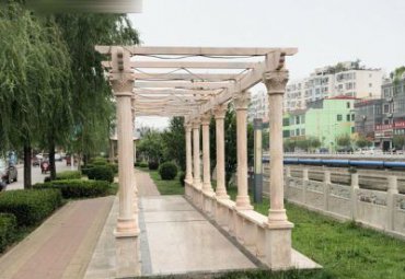 草坪大理石长廊石雕