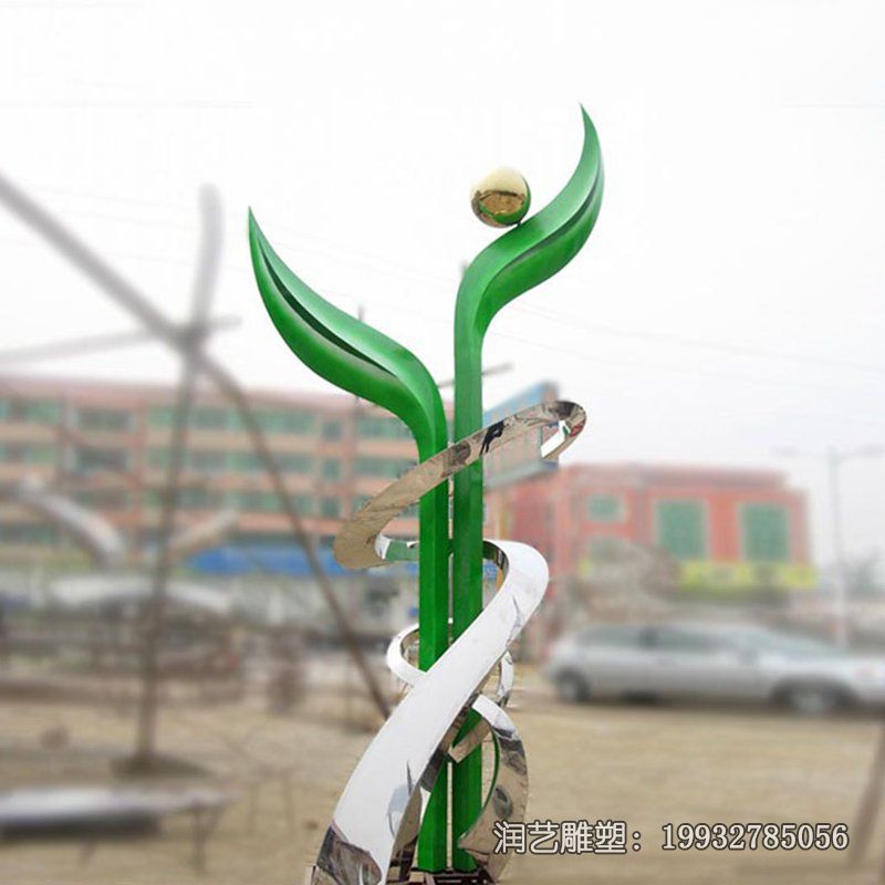 游乐场不锈钢抽象树雕塑 游乐场不锈钢抽象树雕塑
