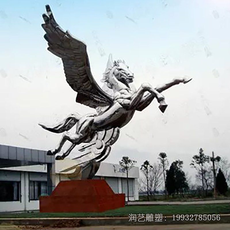 企业不锈钢马动物雕塑 企业不锈钢马动物雕塑