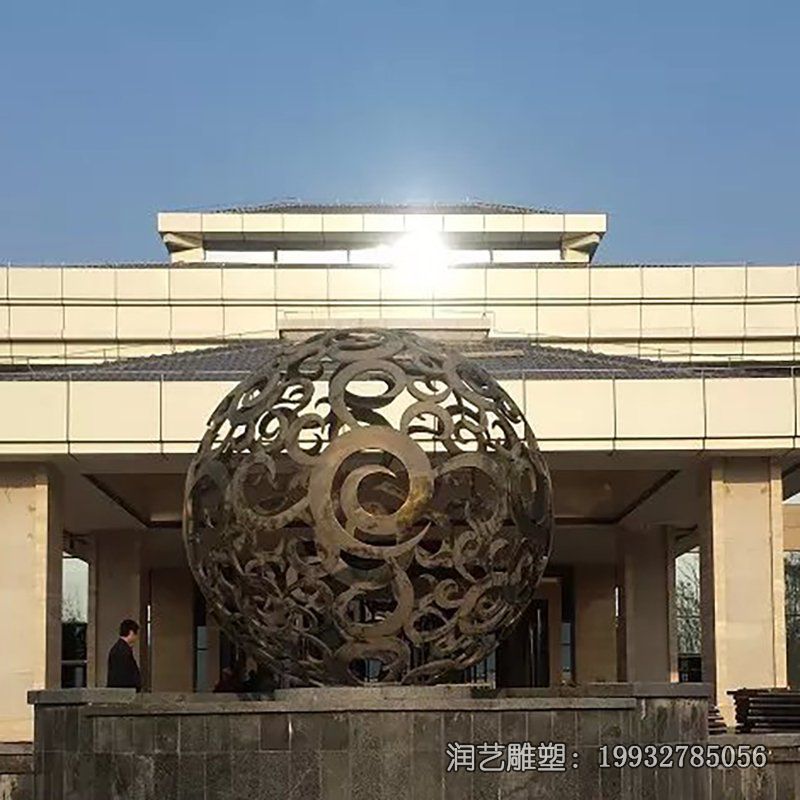 广场不锈钢镂空球雕塑 广场不锈钢镂空球雕塑