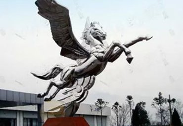 企业不锈钢马动物雕塑