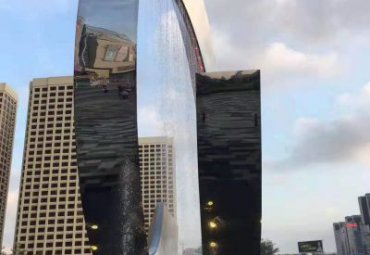 小区不锈钢圆环景观雕塑