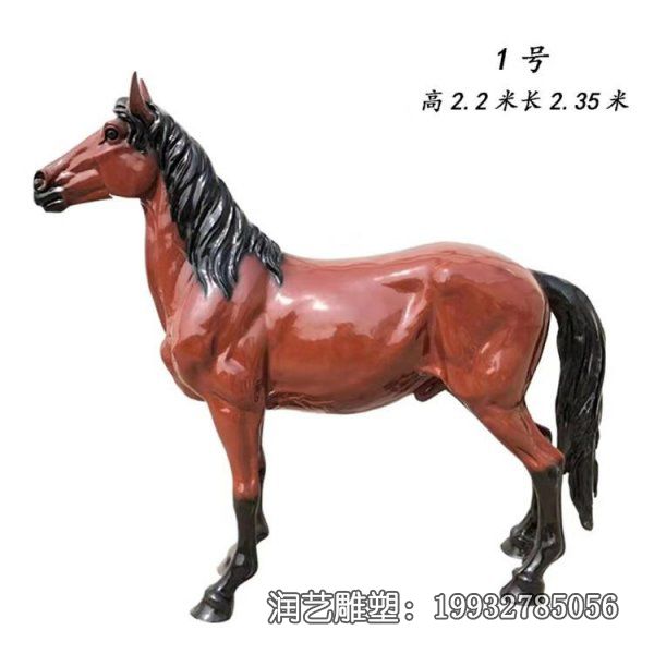 企业玻璃钢马动物雕塑 企业玻璃钢马动物雕塑