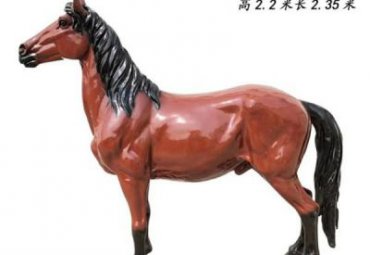 企业玻璃钢马动物雕塑