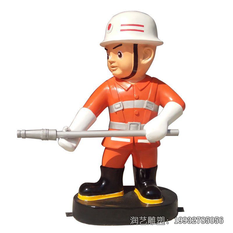 医院玻璃钢消防员雕塑 医院玻璃钢消防员雕塑