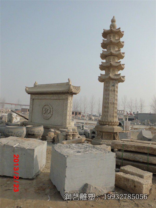 景区大理石塔景观石雕 景区大理石塔景观石雕