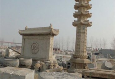 景区大理石塔景观石雕