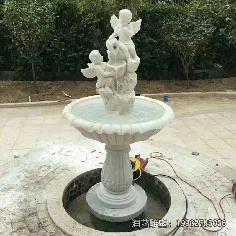 小区小天使喷泉景观石雕 小区小天使喷泉景观石雕