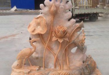 公园荷花水池景观石雕