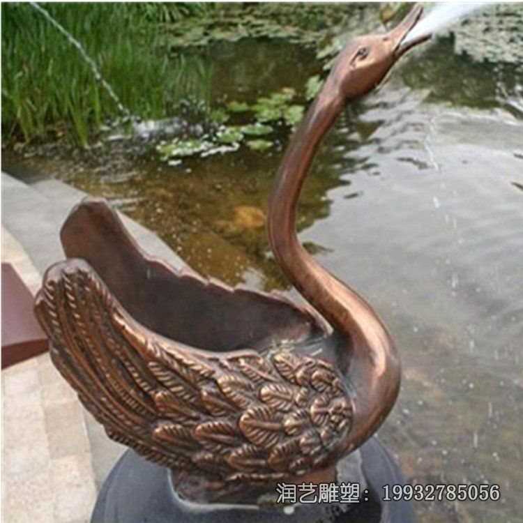 草坪天鹅动物铜雕 草坪天鹅动物铜雕