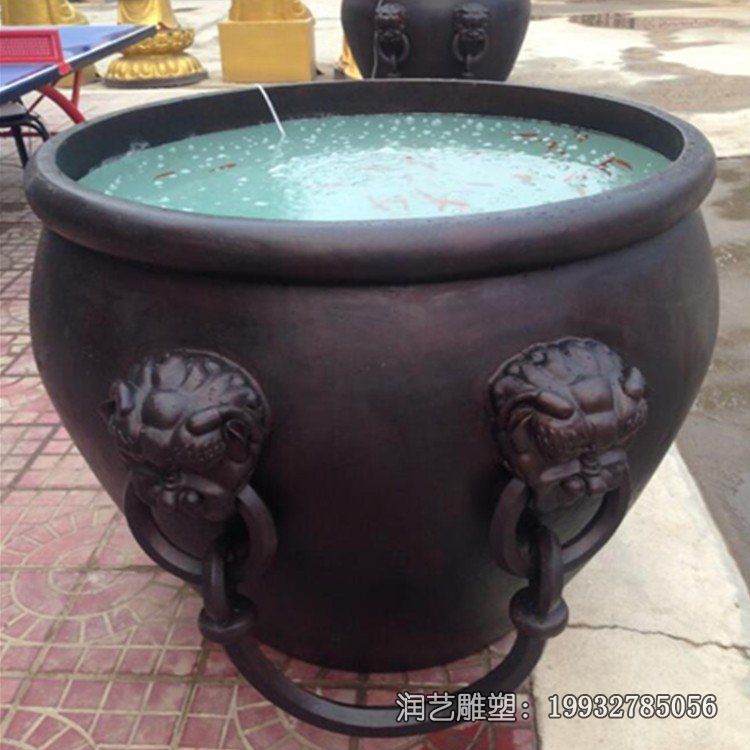 广场水缸景观铜雕 广场水缸景观铜雕