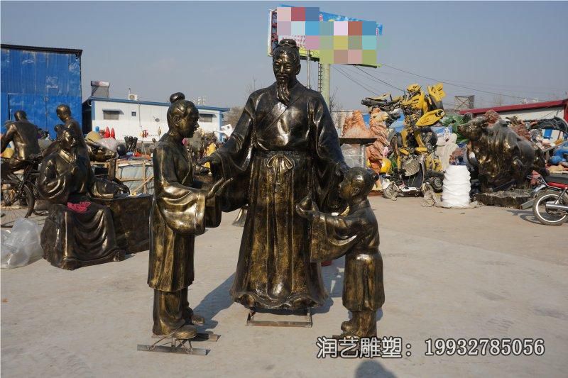 景区孔融让梨人物铜雕 景区孔融让梨人物铜雕