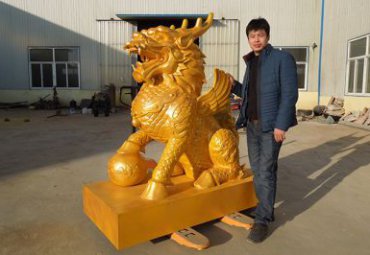 学校神兽麒麟动物铜雕