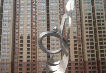 城市不锈钢抽象景观雕塑