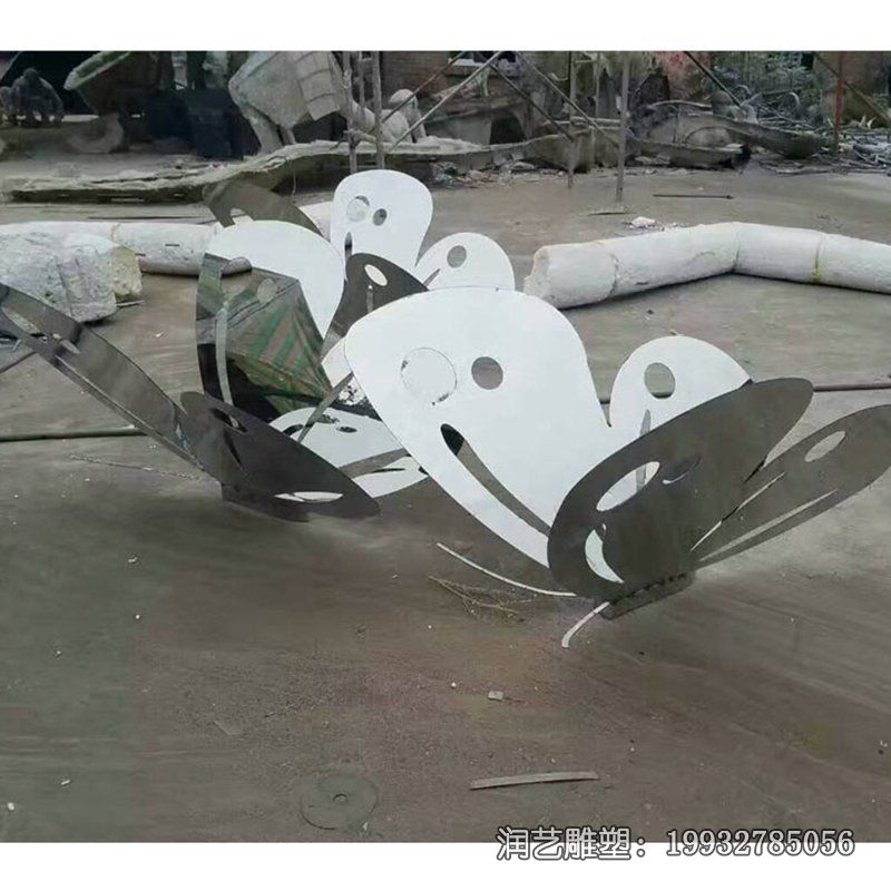 游乐场不锈钢蝴蝶动物雕塑 游乐场不锈钢蝴蝶动物雕塑