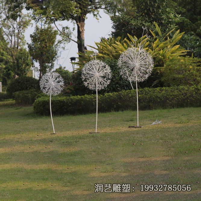 城市不锈钢蒲公英景观雕塑 城市不锈钢蒲公英景观雕塑