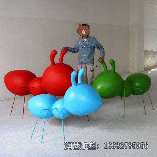 广场玻璃钢蚂蚁动物雕塑 广场玻璃钢蚂蚁动物雕塑