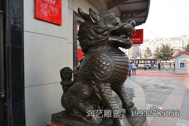 公园麒麟动物铜雕 公园麒麟动物铜雕
