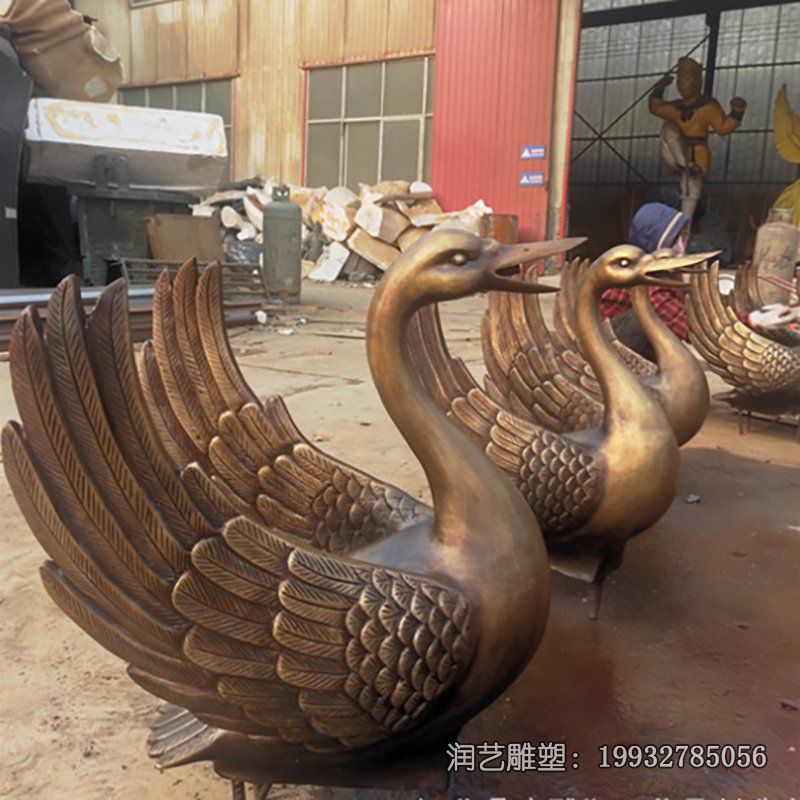 商场天鹅动物铜雕 商场天鹅动物铜雕