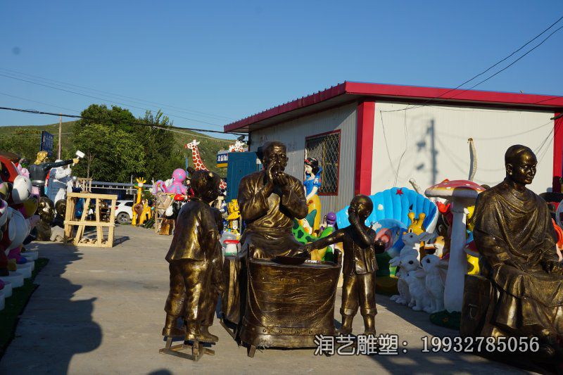 景区吹糖人典故人物铜雕 景区吹糖人典故人物铜雕