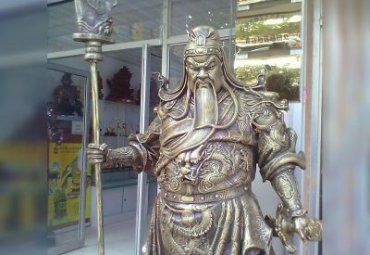 酒店关公人物铜雕