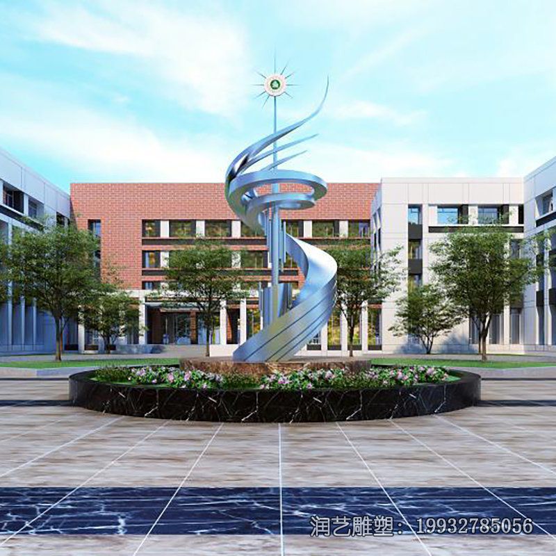 学校不锈钢升华校园景观雕塑 学校不锈钢升华校园景观雕塑