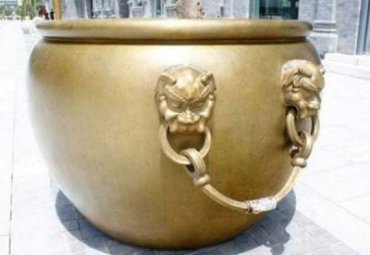公园水缸景观铜雕