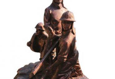 城市消防人物铜雕