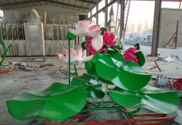 公园不锈钢荷叶景观雕塑