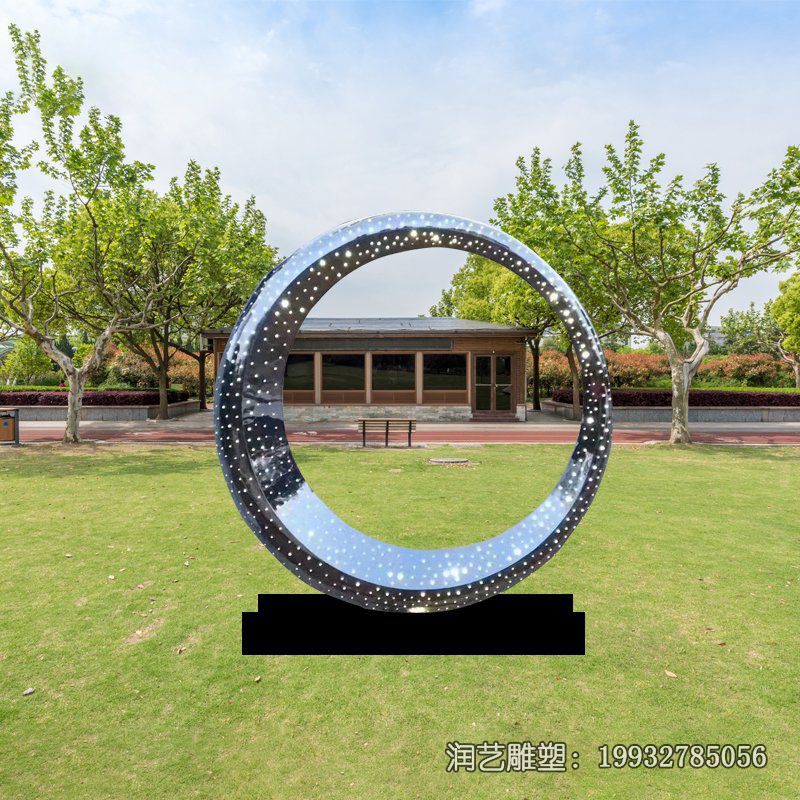 城市不锈钢月亮景观雕塑 城市不锈钢月亮景观雕塑