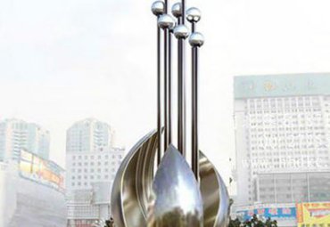 景区不锈钢花景观雕塑
