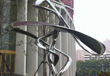 商场不锈钢抽象景观雕塑
