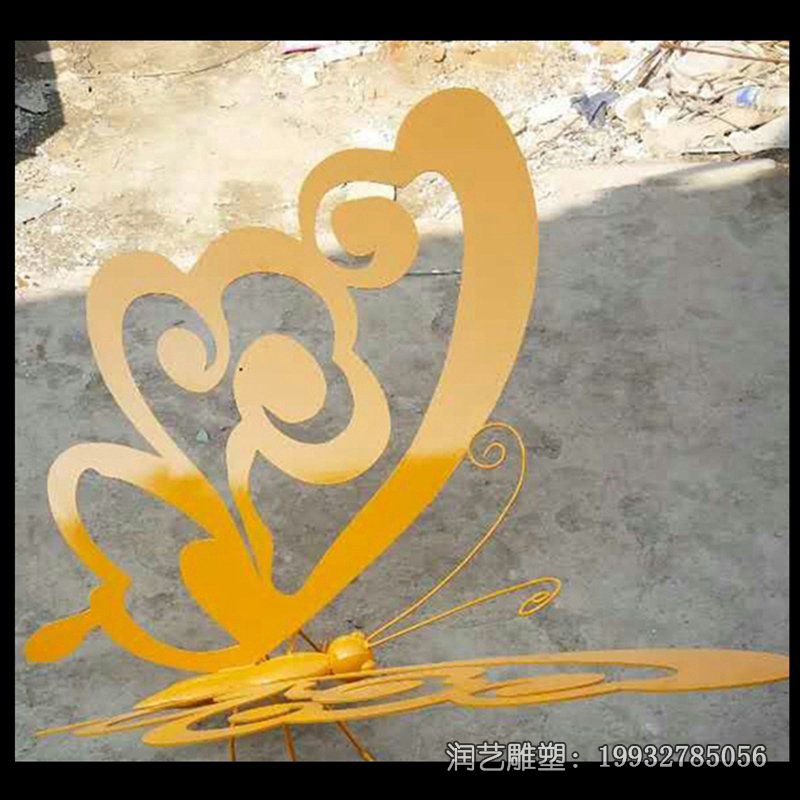 小区不锈钢蝴蝶动物雕塑 小区不锈钢蝴蝶动物雕塑
