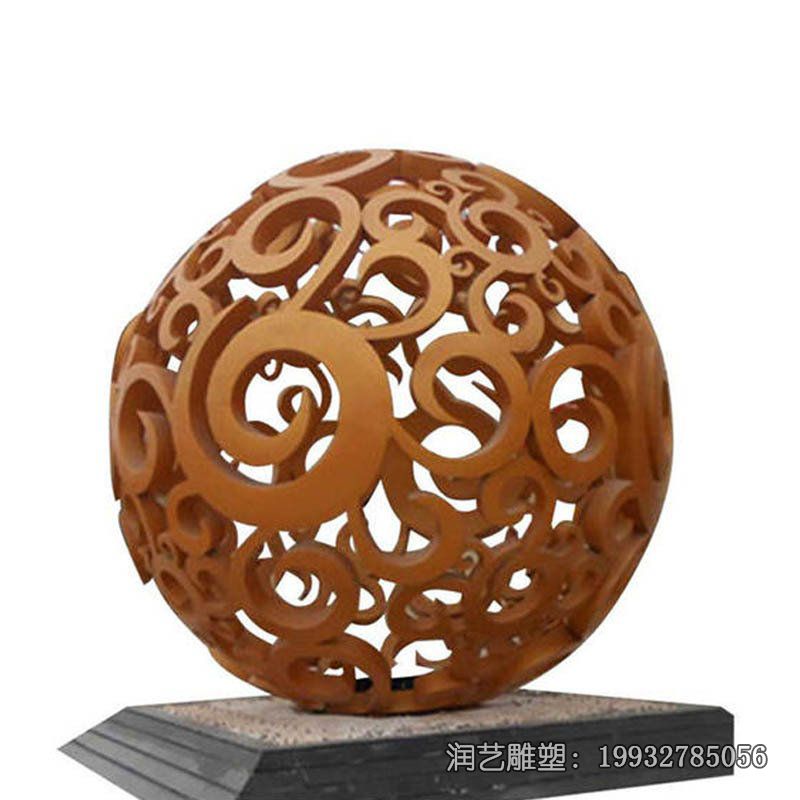 城市不锈钢镂空球景观雕塑 城市不锈钢镂空球景观雕塑