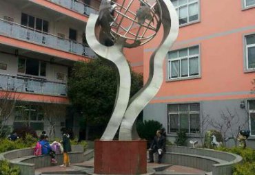 企业不锈钢地球仪景观雕塑