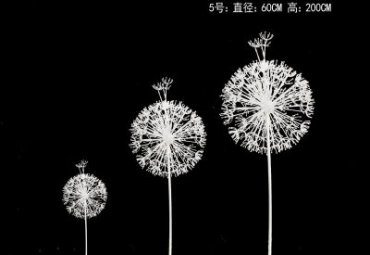 景区不锈钢蒲公英景观雕塑