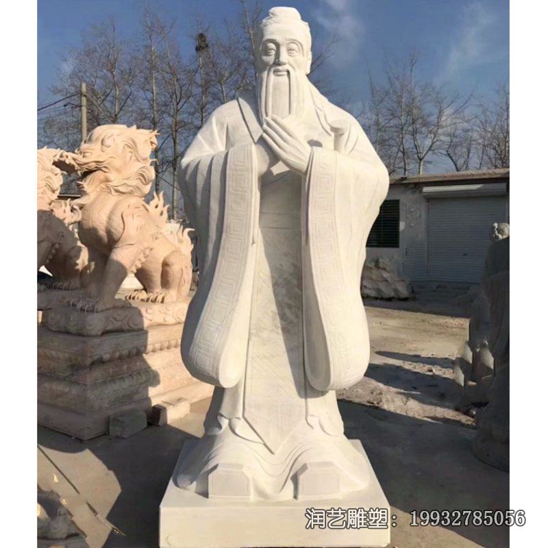 小区孔子人物石雕 小区孔子人物石雕