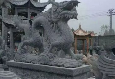 广场龙动物石雕