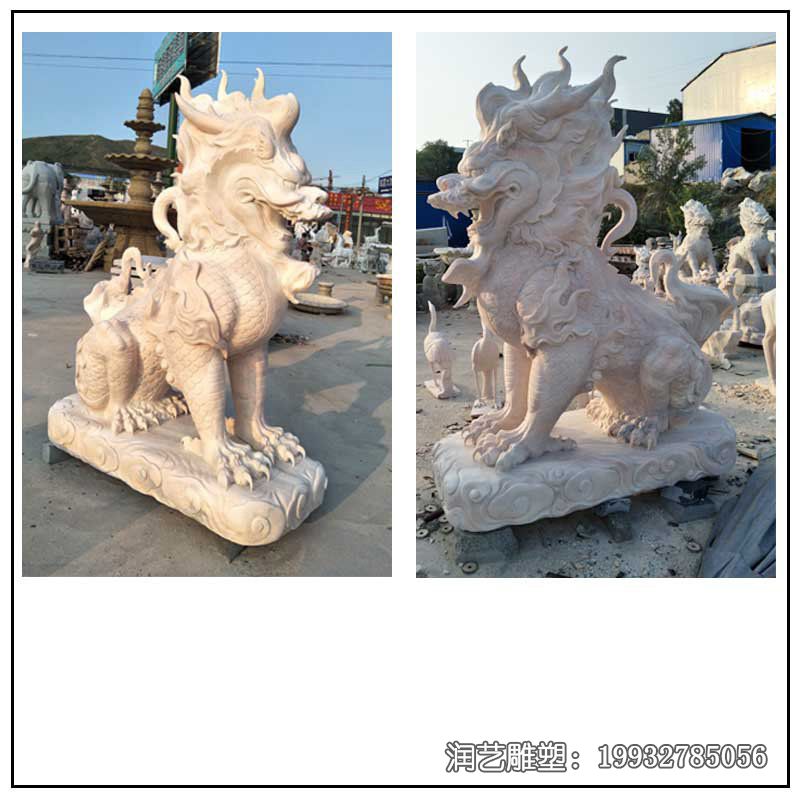 游乐场麒麟动物石雕 游乐场麒麟动物石雕
