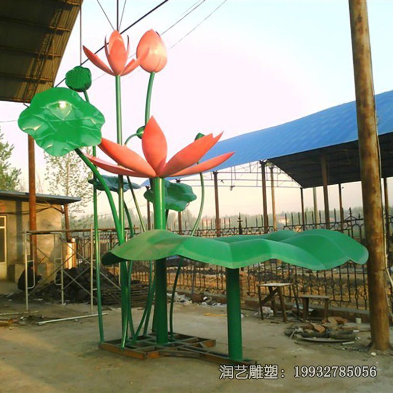 学校不锈钢荷叶景观雕塑 学校不锈钢荷叶景观雕塑