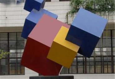 学校不锈钢拼接方块校园景观雕塑