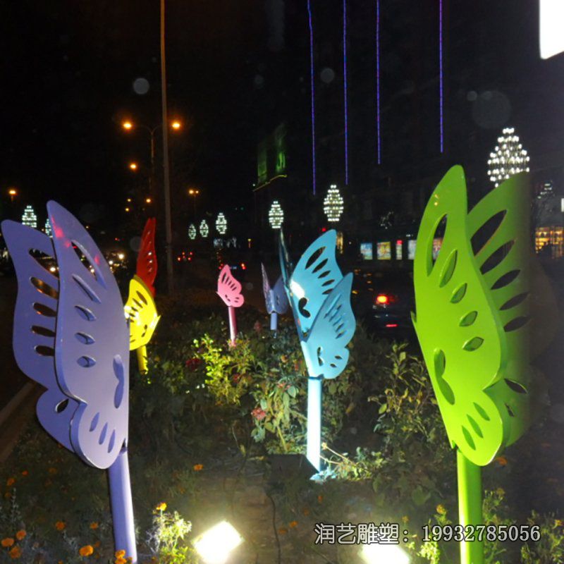城市不锈钢蝴蝶动物雕塑 城市不锈钢蝴蝶动物雕塑