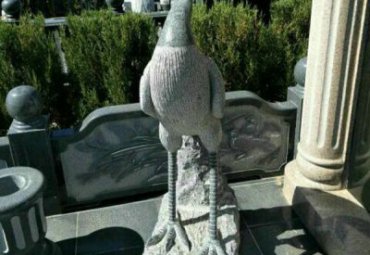 小区仙鹤动物石雕