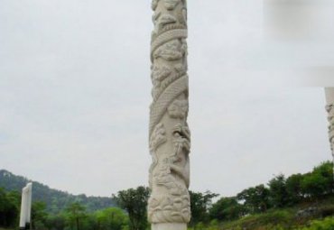 公司龙柱景观石雕
