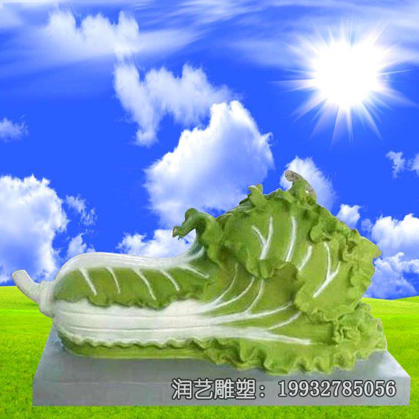广场玻璃钢白菜景观雕塑 广场玻璃钢白菜景观雕塑